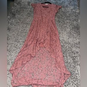 Beautiful lace high-low dress